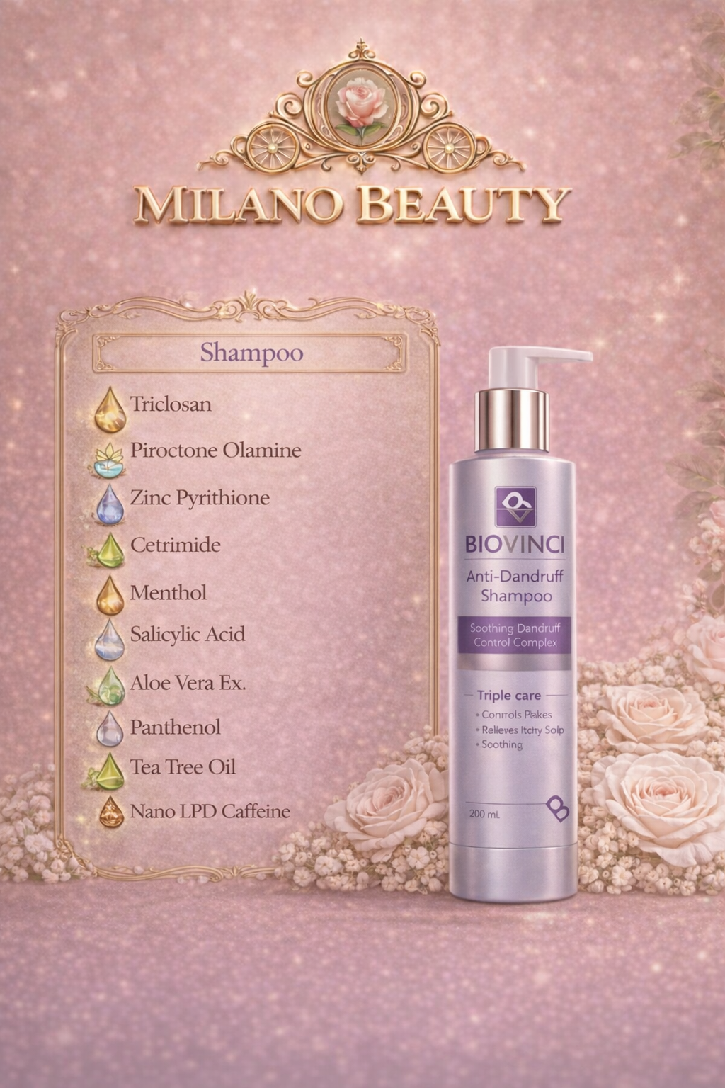 shampo Biovinci Anti-dandruff Shampoo, free sulfate - Image 1